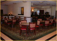 The hotel's breakfast room